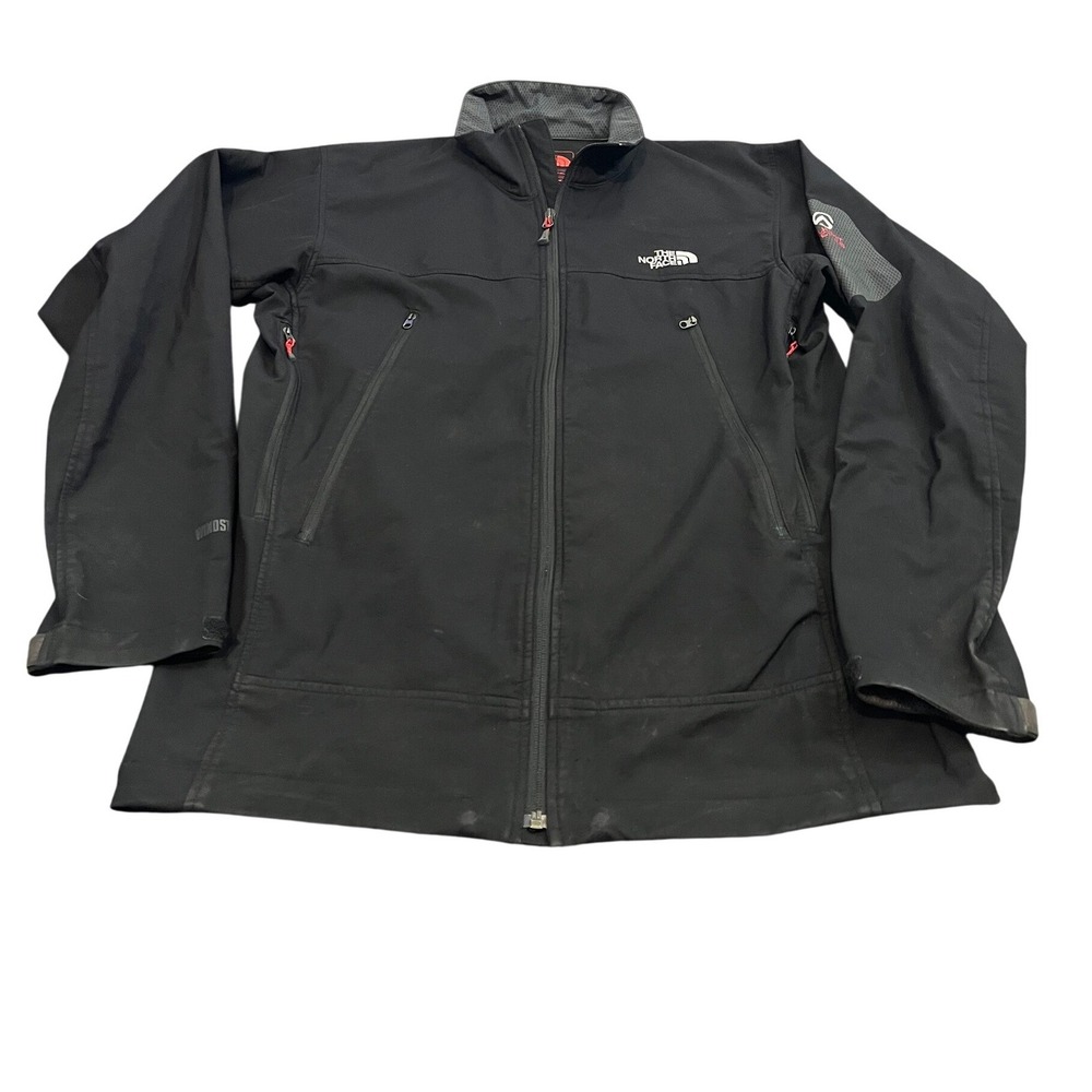 The North Face Summit Series Jacket Mens Large Black Windstopper Softshell Zip